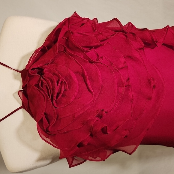 BCBGMaxAzria Silk Floral Chiffon Halter - Picture 7 of 16